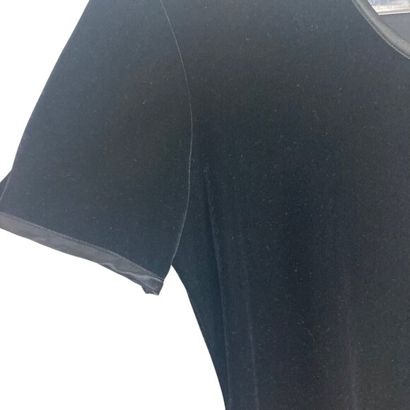 Vintage Ronni Nicole Black Velvet Maxi Dress Womens 4 Stretch 90s Y2K Prom Goth - Picture 3 of 11